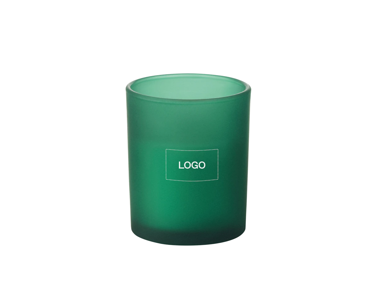 Candela cera vegetale con stoppino in legno 80g personalizzata