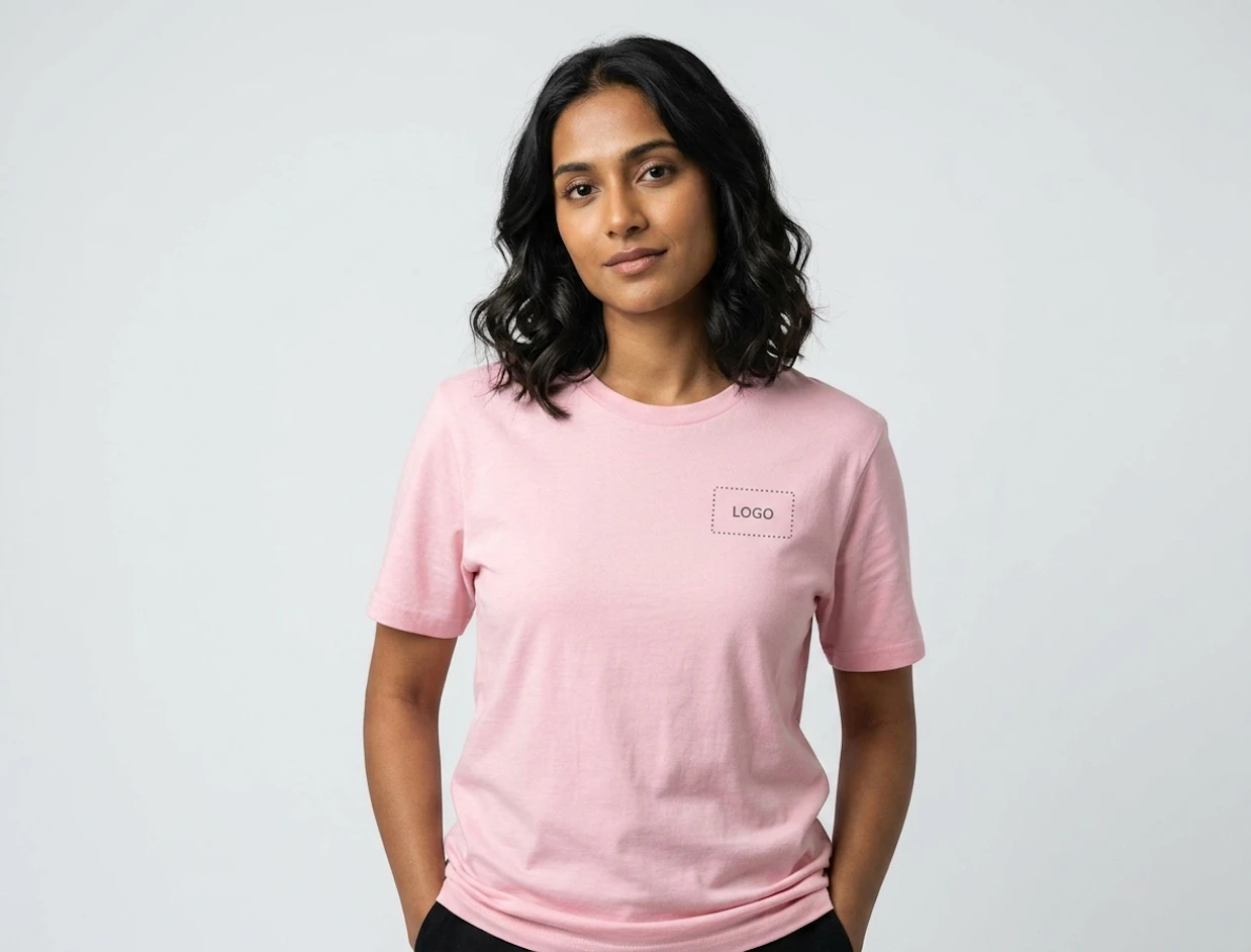 T-shirt femme en coton biologique de poids moyen personnalisé 3