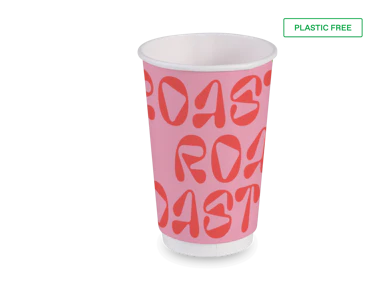 Custom double wall coffee cup 400 ml / 16oz / ⌀90 mm