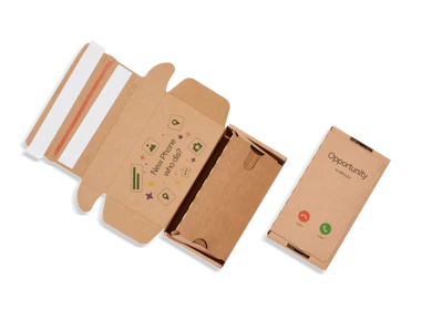 Individuelle Versandschachtel für Telefon