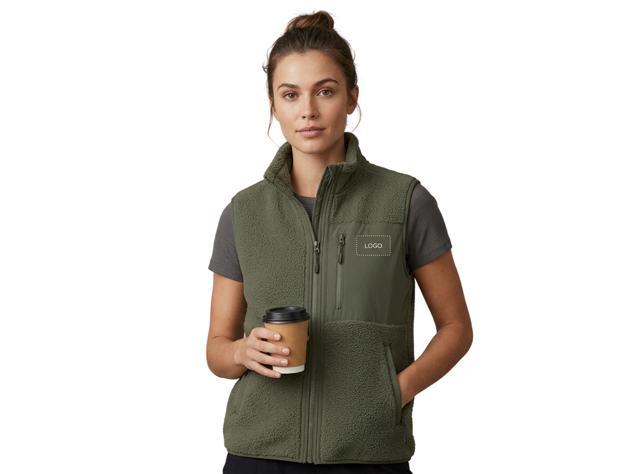 Gilet polaire sherpa unisexe personnalisé 3