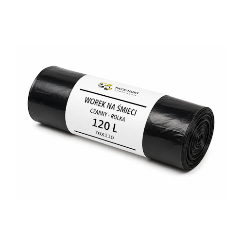 Sacchi per rifiuti 120 l 70 x 110 cm neri resistenti (10 pz)