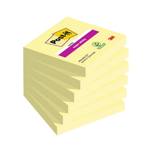 Karteczki samoprzylepne POST-IT® Super Sticky, 76 x 76 mm, 1 x 90 kartek