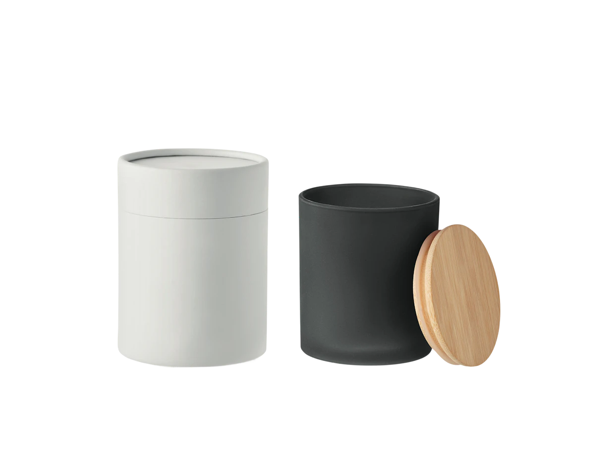 Individuelle Kerze aus pflanzlichem Wachs im mattierten Glas 280 g 3