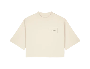 T-shirt donna in cotone riciclato pesante personalizzata